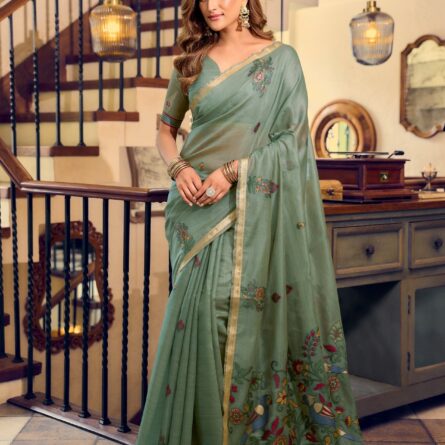 Handloom Kota Cotton Saree With Weaving Motifs
